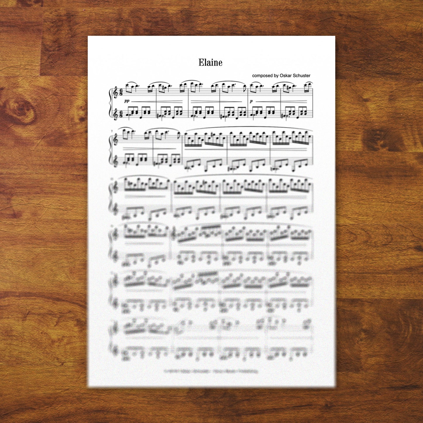 Piano Sheets "Elaine"