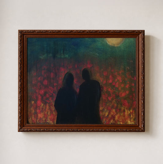 "La Nuit" – Original Painting, 50 × 40 cm (19.7 × 15.7 in)