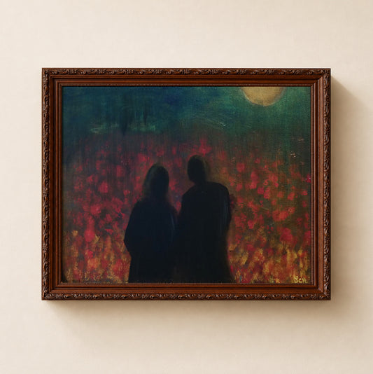"La Nuit" – Original Painting, 50 × 40 cm (19.7 × 15.7 in)