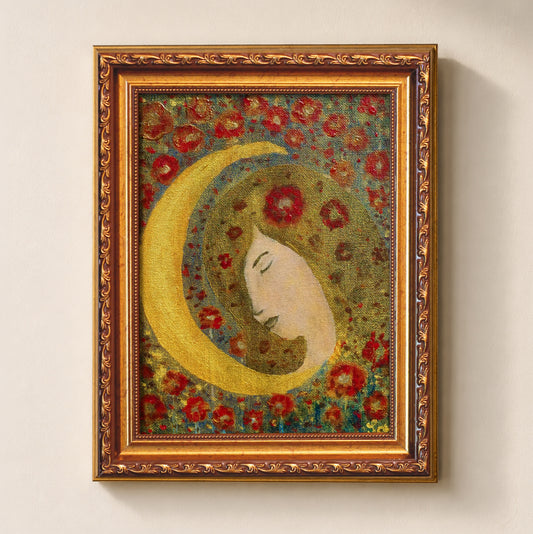 "Luna I" – Original Painting, 18 × 24 cm (7.1 × 9.4 in)