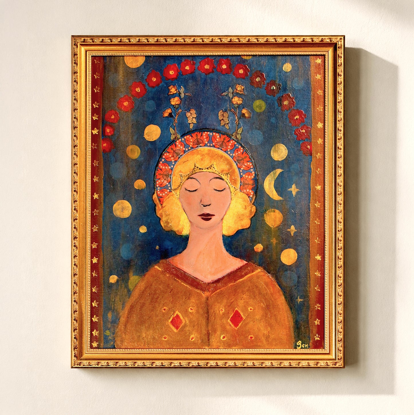 "Lailah" – Original Painting, 40 × 50 cm (15.7 × 19.7 in)