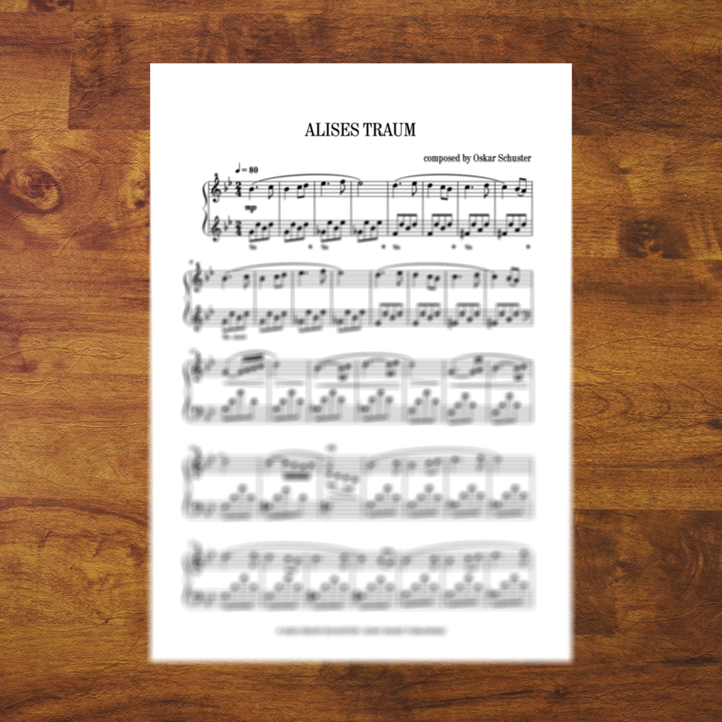 Piano Sheets "Alises Traum"