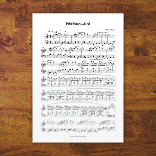 Piano Sheets "Eftir Sneeuwland"