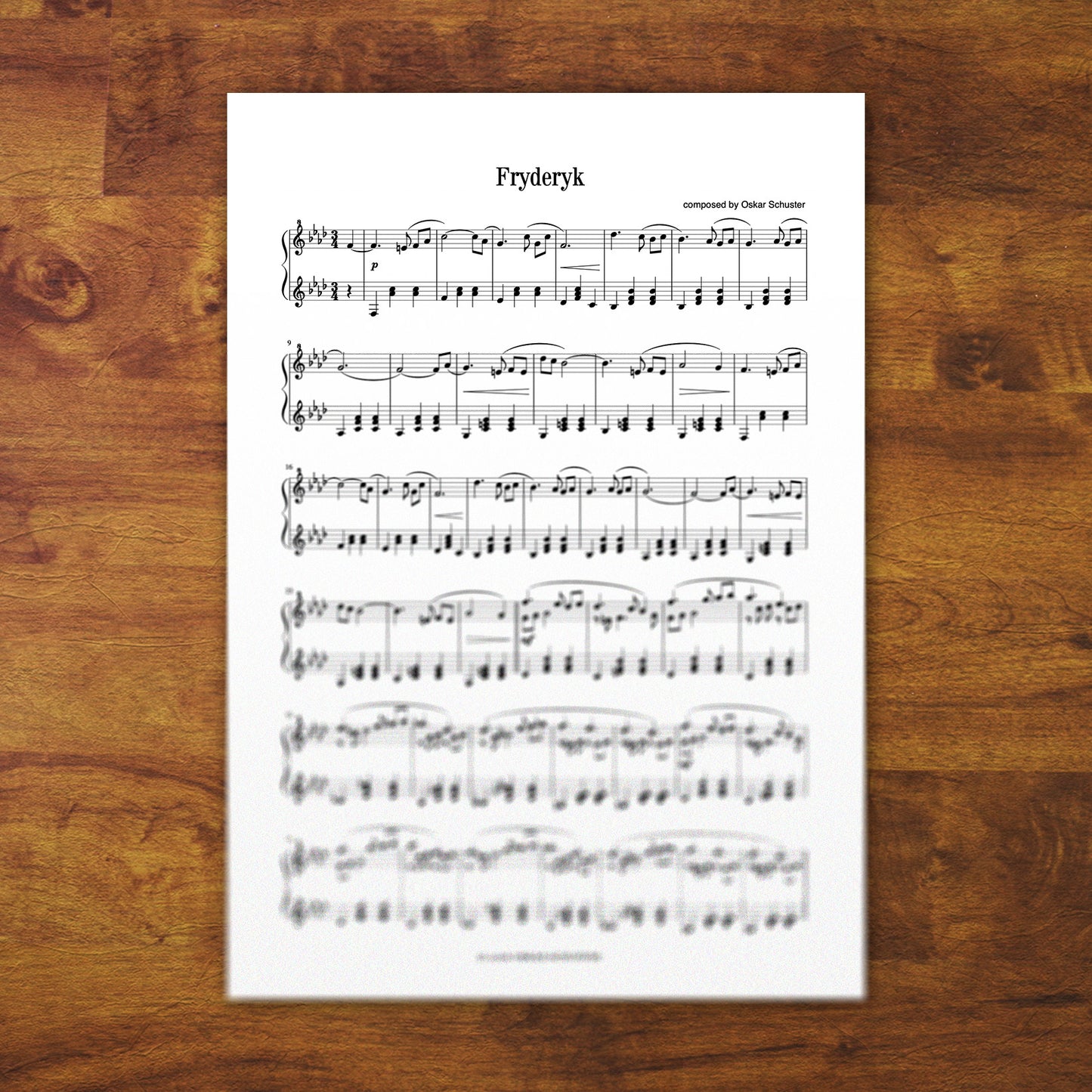 Piano Sheets "Fryderyk"