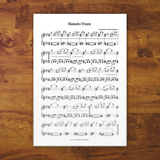 Piano Sheets "Hannahs Traum"