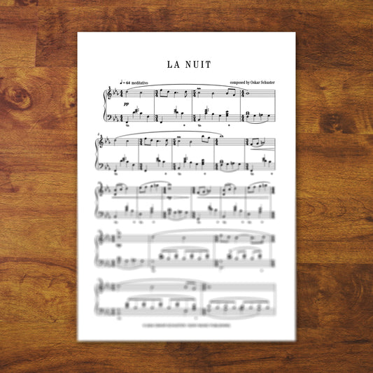 Klaviernoten "La Nuit"
