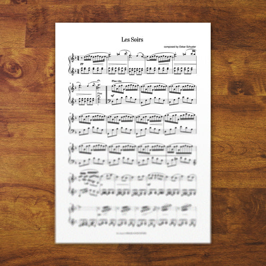 Piano Sheets "Les Soirs"