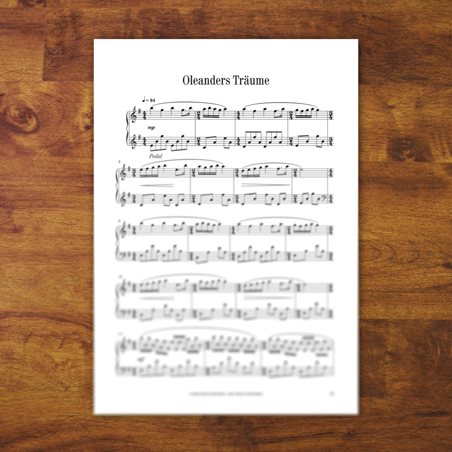 Piano Sheets "Oleanders Träume"