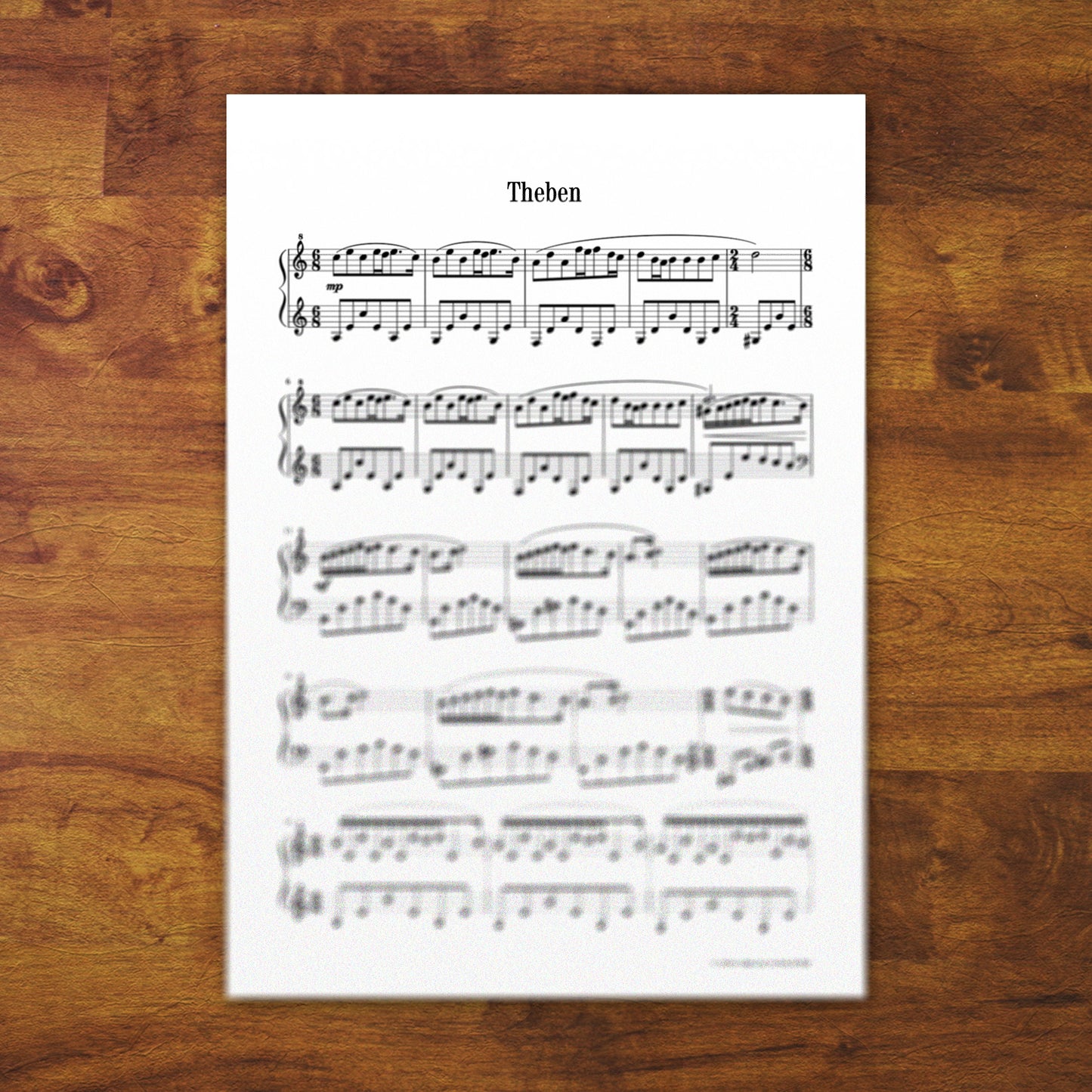 Piano Sheets "Theben"
