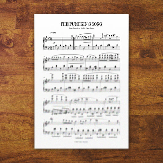 Piano Sheets "The Pumpkin's Song"