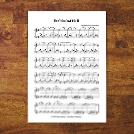 Piano Sheets "Une Valse Invisible II"