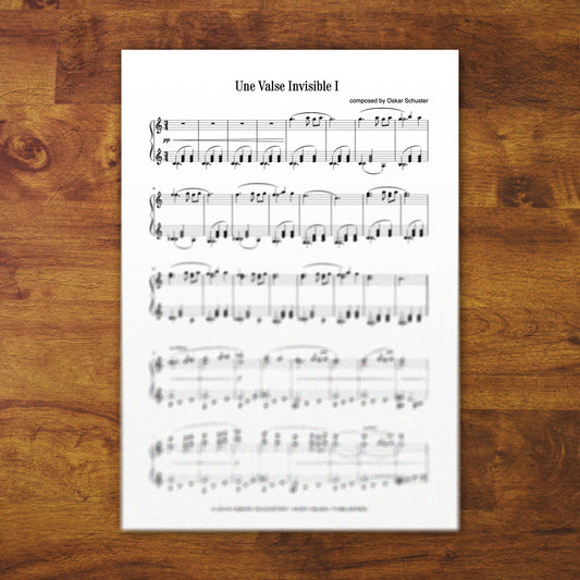 Piano Sheets "Une Valse Invisible I"